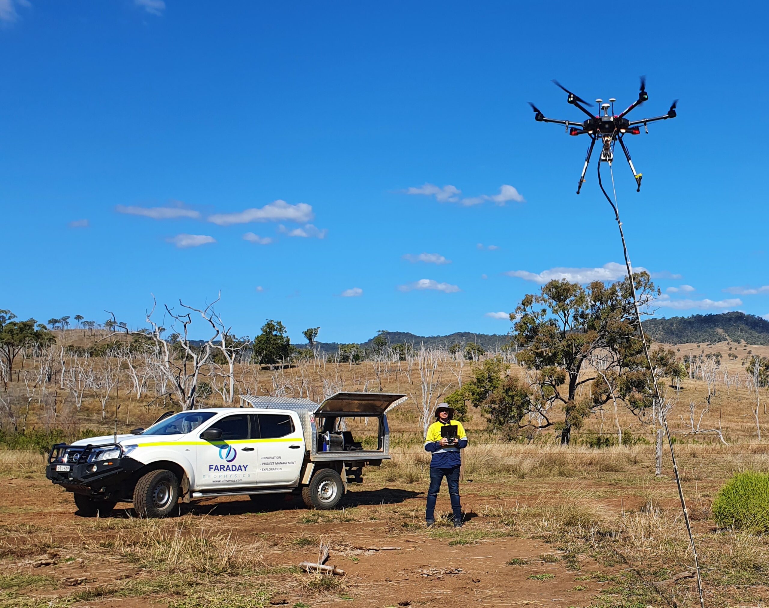 DroneMag aerial magnetometry survey in the field
